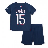 Otroški Nogometni dresi Paris Saint-Germain Danilo Pereira #15 Domači 2023-24 Kratek Rokav (+ Kratke hlače)
